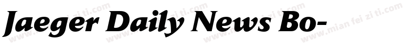 Jaeger Daily News Bo字体转换